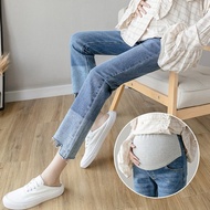 [Pregnant Women Jeans] Pregnant Women Pants Autumn Winter Outer Wear Long Pants Loose Straight Pants