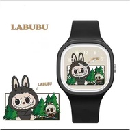 Square labubu Watch Silicone molly Quartz Student labubu Cartoon Unisex Universal 8.26