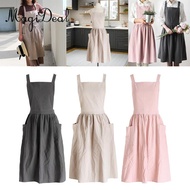 MagiDeal Catering Apron Gardening Apron Professional Sleeveless for Home Cafe Chef Waiter Woman