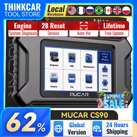 MUCAR CS90 OBD2 Scanner 28 Reset Services Lifetime Free Update Profession Engine Scan Diagnostic Too