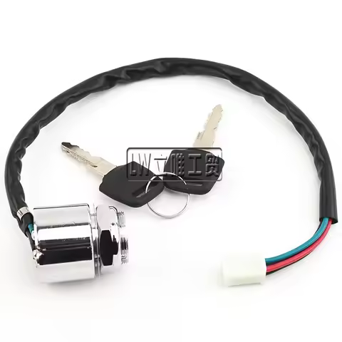 Lock Start Switch Second Gear 4Wire Key for 110cc 125cc 150cc Pit Dirt Bike ATV Lifan YX YZF Taotao 
