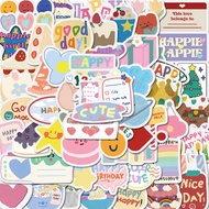 [in stock] 90 ins style happy birthday wishes stickers creative DIY hand account milk tea cup phone 