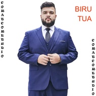 CORATCORET Blazer Pria Jas Cowok JAS BIRU SIZE JUMBO / JAS PRIA UKURAN BESAR / JAS NIKAH UKURAN JUMB