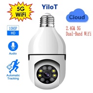 5G Wifi IP Camera E27 Bulb CCTV Camera AI Human Detect Auto Tracking Two Way Audio Colorful Night Vi