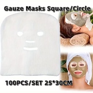 100Pcs 25*30CM Facial Gauze Gauze White with Mesh Gauze Pad Sheet Gauze Pre Cut Soft Gauze For Spa