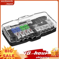 Automotive Audio Fuse Holder 4 Way MIDI Fuse Block for Auto UTV Boat Stereo Amp 12V 0/4 Gauge with G