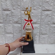 Marble Badminton Trophy Badminton Trophy 1 Custom Writing Trophy (Onik 5cm)