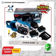 Mesin Chainsaw Modern Gergaji Potong Kayu Cordless 16" / Mesin Gergaji