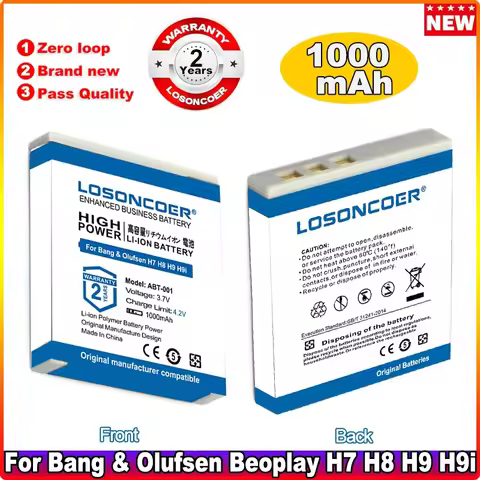1000mAh ABT-001 Battery For Bang & Olufsen Beoplay H7 H8 H9 H9i Bluetooth Over-Ear Headphones Replac