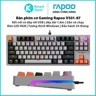 Rapoo V501-87 Mechanical Gaming Keyboard | USB cable connection | 1.8M Cord | RGB LED |