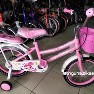 Sepeda Anak Perempuan 16 Pink Evergreen Pinguin