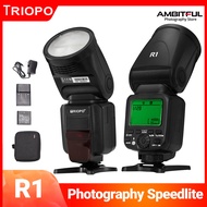 Triopo R1 76Ws Round Head TTL HSS 1/8000s Li-ion Battery Speedlite Flash For Canon Nikon Sony pk God