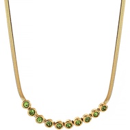 Gold Gold Pendant Necklaces for Women, Gold Plated Womens Gold Necklace Simple Snake Chain Green Cub