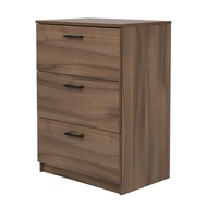 [ จัดส่งอย่างเดียว ] FURDINI AMORE ตู้ลิ้นชัก 3 ลิ้นชัก  สีวอลนัท