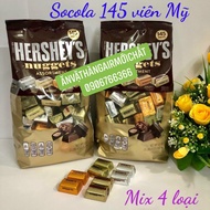 [NEW DATE 04/2026]SOCOLA HERSHEYS NUGGETS 145 VIÊN 4 VỊ THƠM NGON
