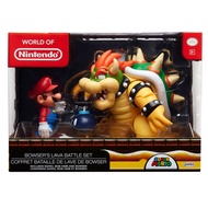 World of Nintendo Super Mario Bowser's Lava Battle Set, includes Mario, Bob-Omb, and Bowser
