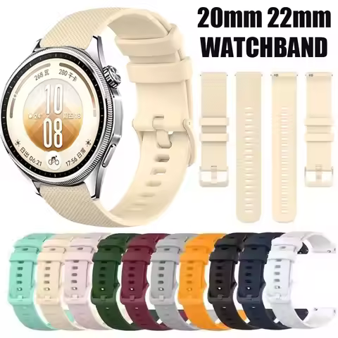 20mm 22mm Silicone Strap for Huawei Watch 5/GT7-6-5-4/GT7-6-5 Pro 46mm Comfortable for Amazfit Activ