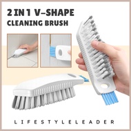 2 in 1 V Corner Cleaning Brush Household Tool | V Shape Gap Cleaning Brush Untuk Sudut & Celah