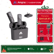 Amgras SoundMeta III Pro ANC Wireless Lavalier Microphone With ANC Active Noise Cancelling Dual-Chan