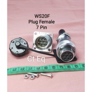 WS20F Plug Female 7 Pin Plug and Socket Cable Panel Mount connector