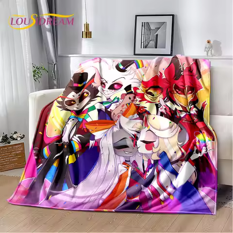 2025 H-Hazbin Hotel Charlie Cartoon Soft Blanket,Soft Throw Blanket for Home Bedroom Bed Sofa Picnic