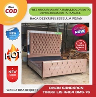 divan dipan sandaran tinggi tempat tidur Lis kaca 180x200 BMS-76