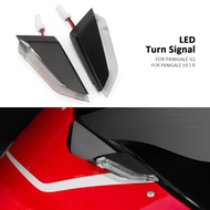 Motorcycle Accessories Mirrors Invisible LED Blinker Light Turn Signals Indicator For DUCATI PANIGAL