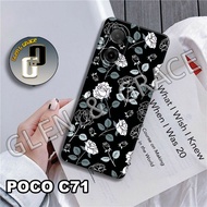 G43 - Xiaomi Softcase Latest C71poco 2025 - Flexible rubber material - FLOWER Motif - flexible silic