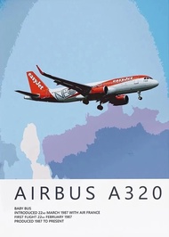 Airbus A320 A380 A350 A319 Aviation Aircraft Posters and Prints Canvas Wall Art Picture for Living