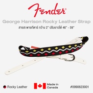 Fender® George Harrison Rocky Leather Guitar Strap สายสะพาย สายสะพายกีตาร์ กว้าง 2 นิ้ว ปรับยาวได้ 4