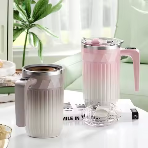 450ml Automatic Self Stirring Coffee Mug Rechargeable Auto Stirring Espresso Cup Temperature Display