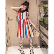 colorfull Dress With Collar Cute/D41/490
