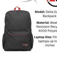 HyperX Knight Gaming Backpack 22.6L Weather Resistant Laptop Bag (8C525AA)
