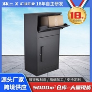Ready Stock Wholesale Outdoor Rainproof Express Cabinet European Parcel Box Handmade Black Outdoor S