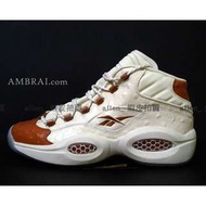 【AMBRAI.com】 SNS x Reebok Question Mid 20週年 聯名 鴕鳥皮壓紋 皮革 戰神 艾佛森 AI 籃球鞋 紅頭 bred shaq kamikaze