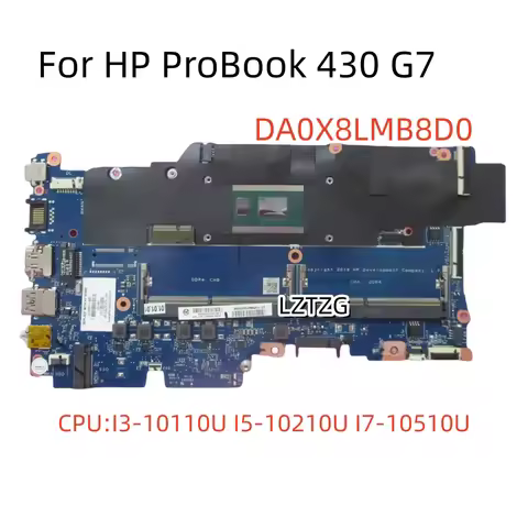 DA0X8LMB8D0 For HP ProBook 430 G7 Laptop Motherboard With I3-10110U I5-10210U I7-10510U CPU L77217-6