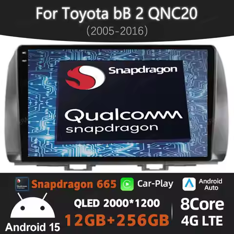 Android 15 Car Radio For Toyota bB 2 QNC20 2005 - 2016 Multimedia Video Player GPS NAVI Carplay Auto