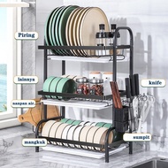 New!! NARITA 3-Layer Dish Drainer 3-Layer Dish Drainer Stainless Kitchen Rack Dish Dryer Holder