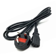 Ready stock UK Power Extension Cable Cord British Supply Cable Lead UK Plug To IEC C5/C13 For PC Com