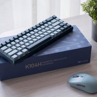 irocks K104H 有線磁軸機械式鍵盤 鈦晶藍