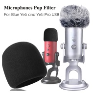 Pop Filter for Blue Yeti/Yeti Pro USB Microphones,  Furry Windscreen Cove for Blue Yeti Pro USB and 