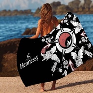 Hennessy Brandy Microfiber Printed Beach Towel Mountain Climbing Yoga Beach Swimming Running Absorbe