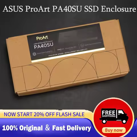 Stock! ASUS ProArt PA40SU SSD Enclosure - USB4 40 Gbps, USB-C, NVMe SSD Support,Smart Cooling, Compa