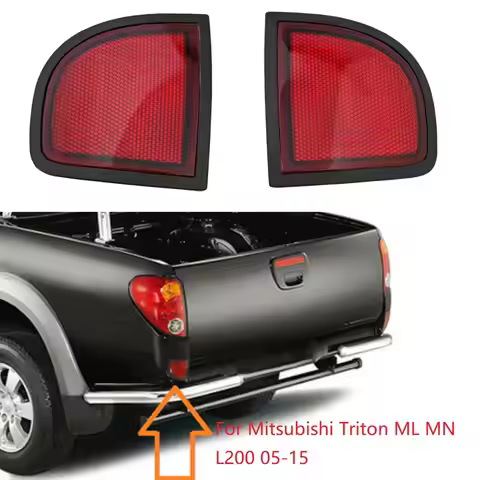 Rear Bumper Reflector Light No Bulb Turn Signal Brake Warning Lamp For Mitsubishi Triton ML MN L200