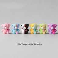 Cute Stitched Bear Resin Figurine Mini Doll DIY Accessories Table Decor Desk Decoration Cute Decorat