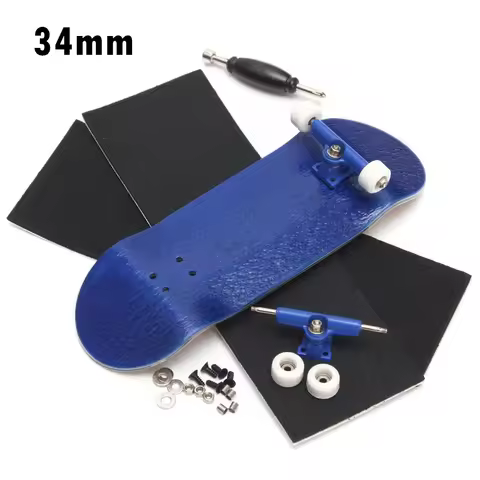 34mm 32mm Maple Wooden Fingerboard Complete Finger Skateboard with Truck and Wheels