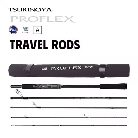 TSURINOYA PROFLEX S805M 2.4m 5 Section Spinning Fishing Lure Rod Sea Bass MF Action M FUJI Guide Car