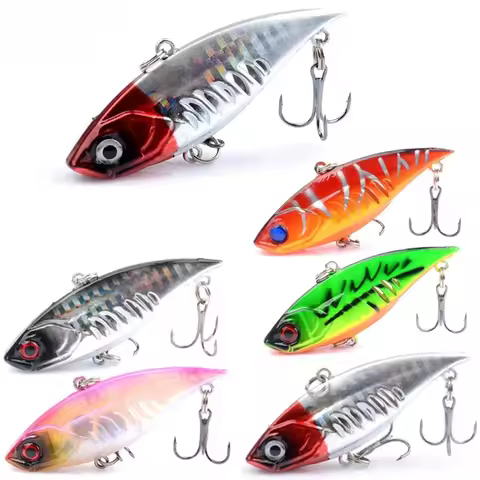 1pcs 6.8cm/11g hard lure VIB sinking rattle lure 3D Eyes artificial fish lure long-distance casting 
