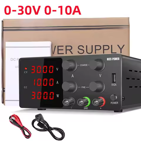 DC Power Supply 30V 10A 300W Adjustable Laboratory Maintenance Workbench quick charging Voltage Curr