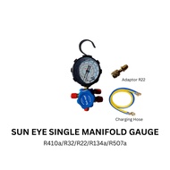 Sun Eye Single Manifold Set Aluminium Body Low R410a, R32, R22, R134a, R507a